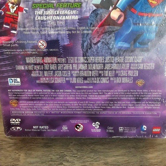 Lego Justice League Cosmic Clash DVD + Lego Minifigure DC Super Heroes Movie - Picture 4 of 8